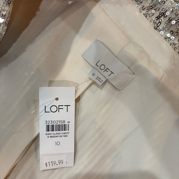 NWT Ann Taylor Loft Sequined Blazer/Jacket Sz 10 - Picture 9 of 11